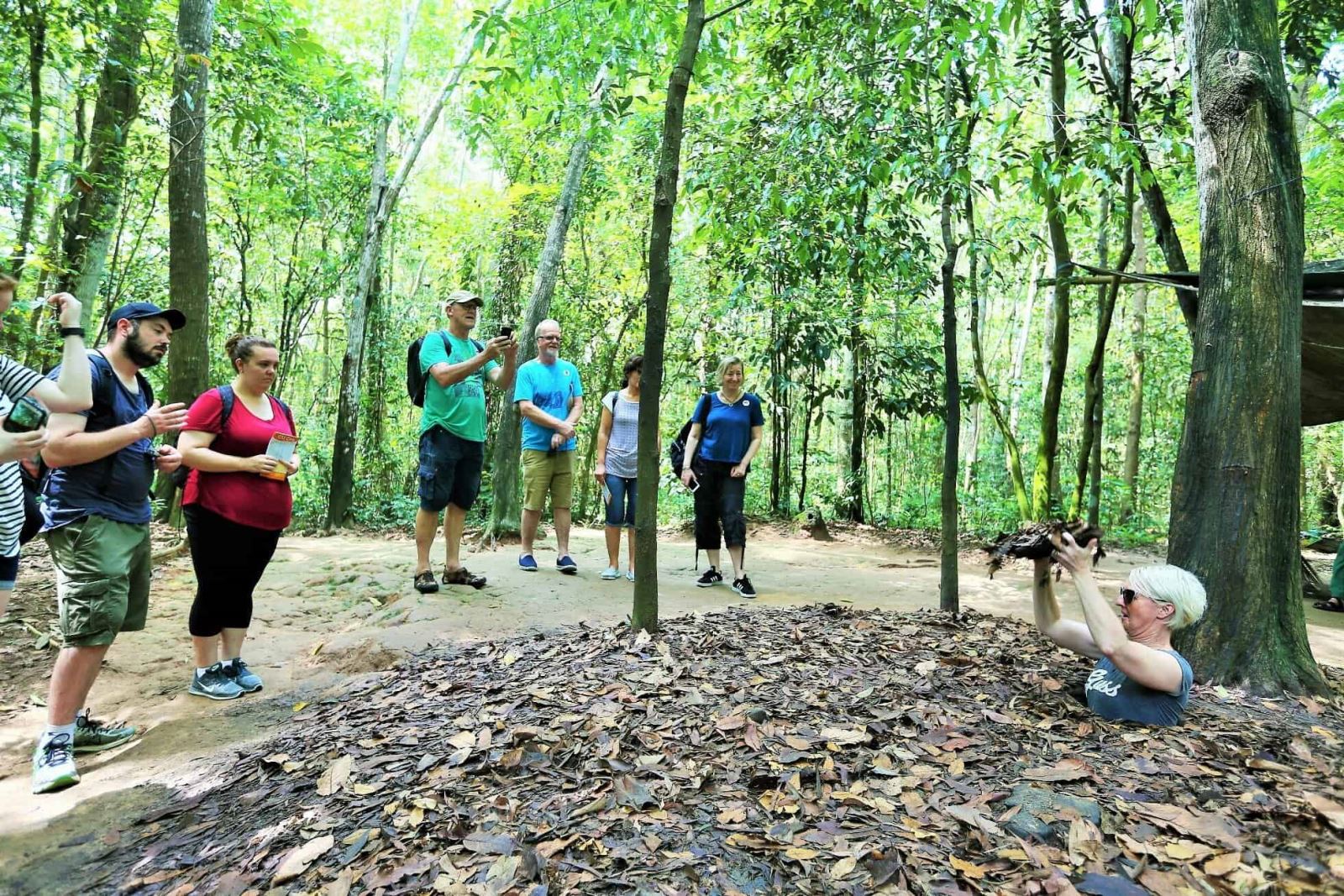 Half day tour Cu Chi Tunnels by motor boat 