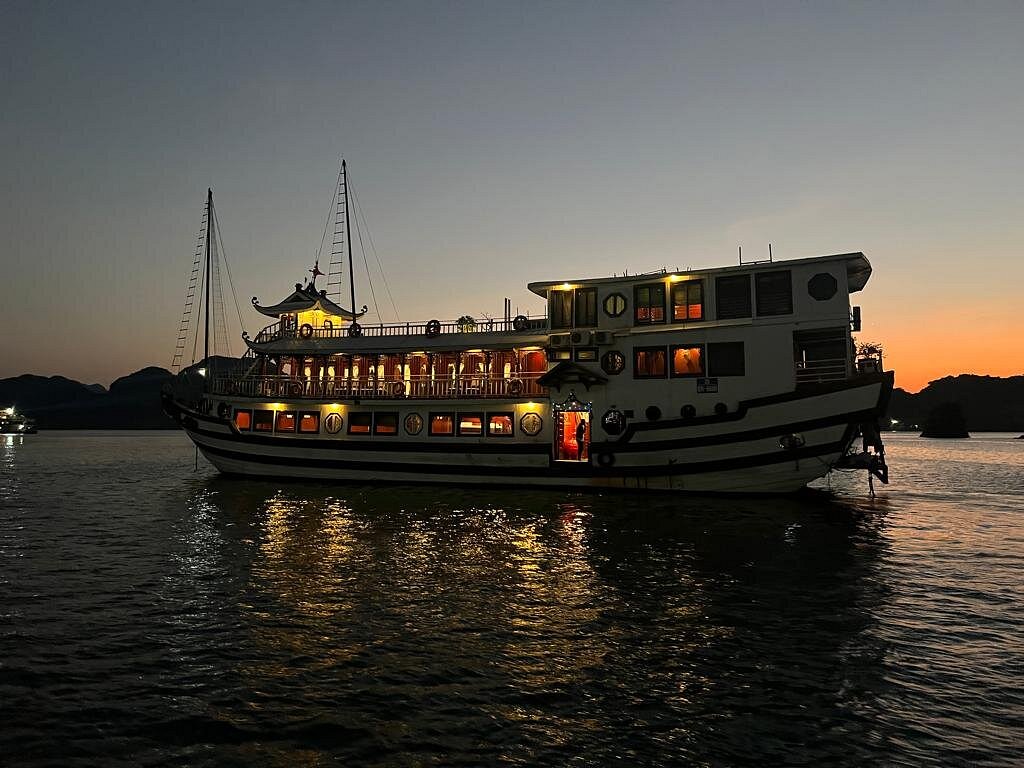 night on halong bay