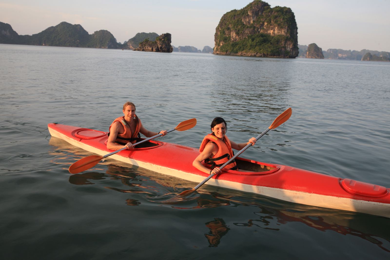 Kayaking in Halong Bay